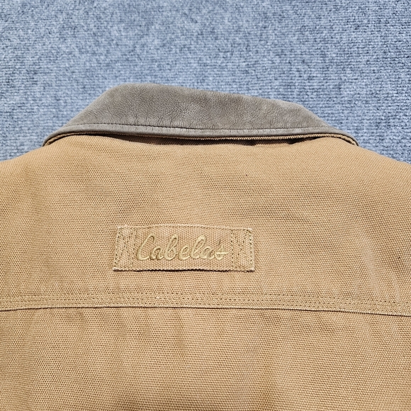 Vintage 90s Cabelas Sherpa Lined Vest Size XL Canvas Duck Canvas NUBUCK Trim WOW - Picture 7 of 14